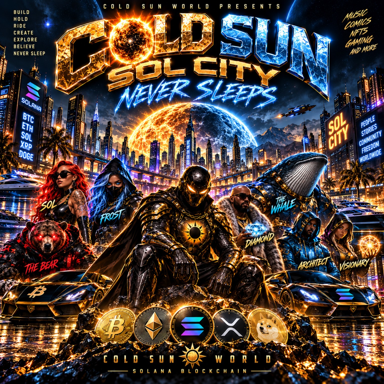 Cold Sun — Sol City Never Sleeps cover art